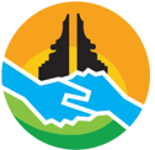 a logo with two hands grasping