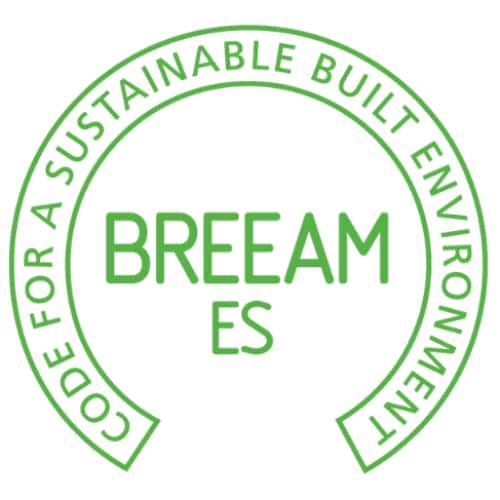 Green and white spanish breeam logo