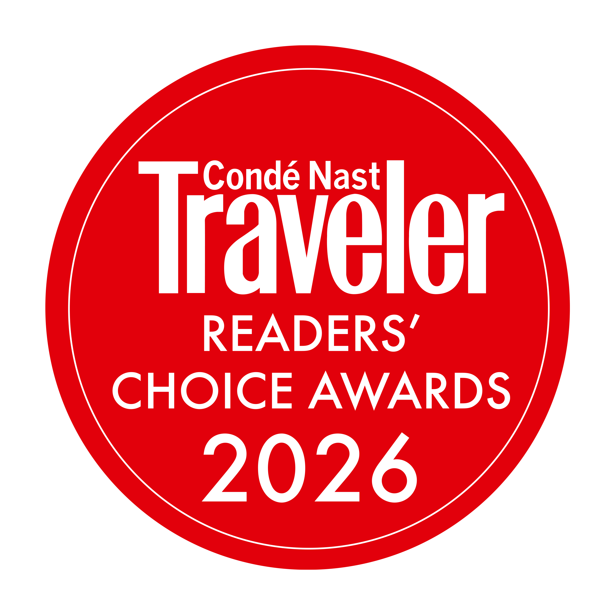 Condé Nast Traveler Readers' Choice Awards 2026