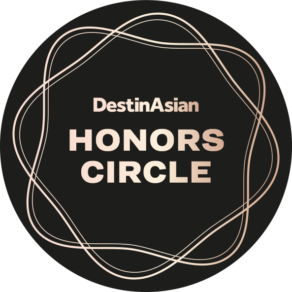 Black and beige round logo