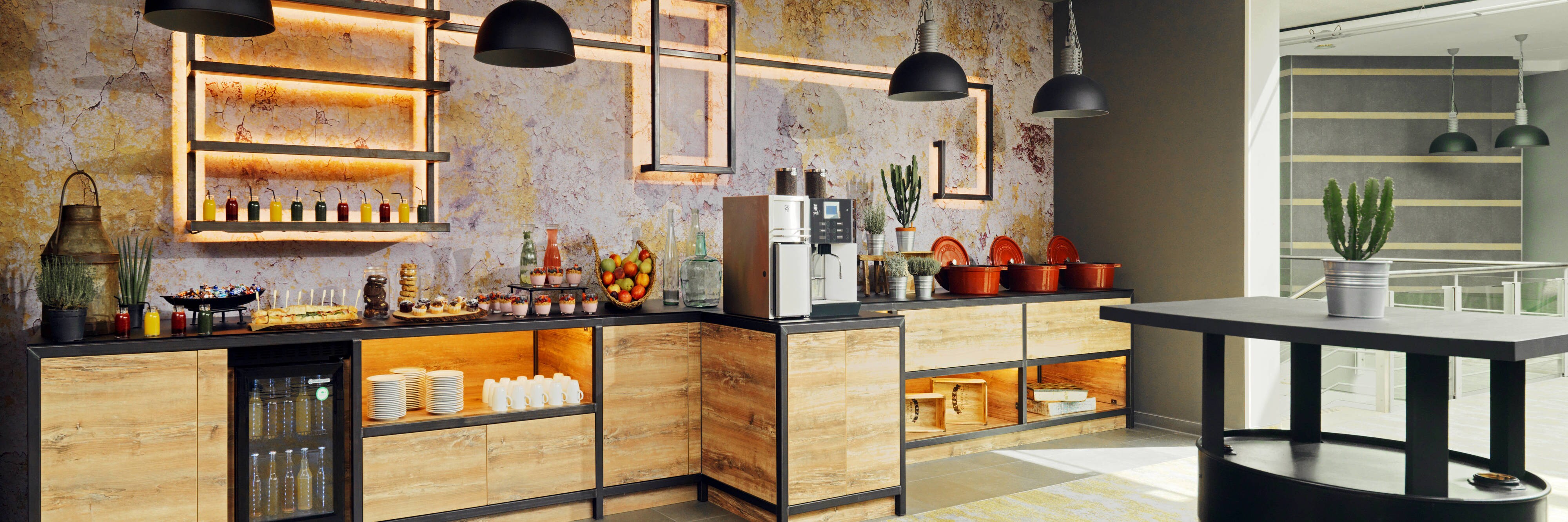 Food and snacks in foyer