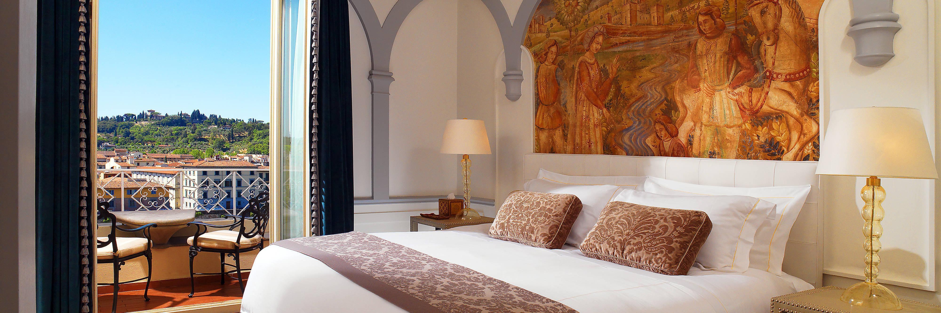 Guest suite bedroom with exterior view