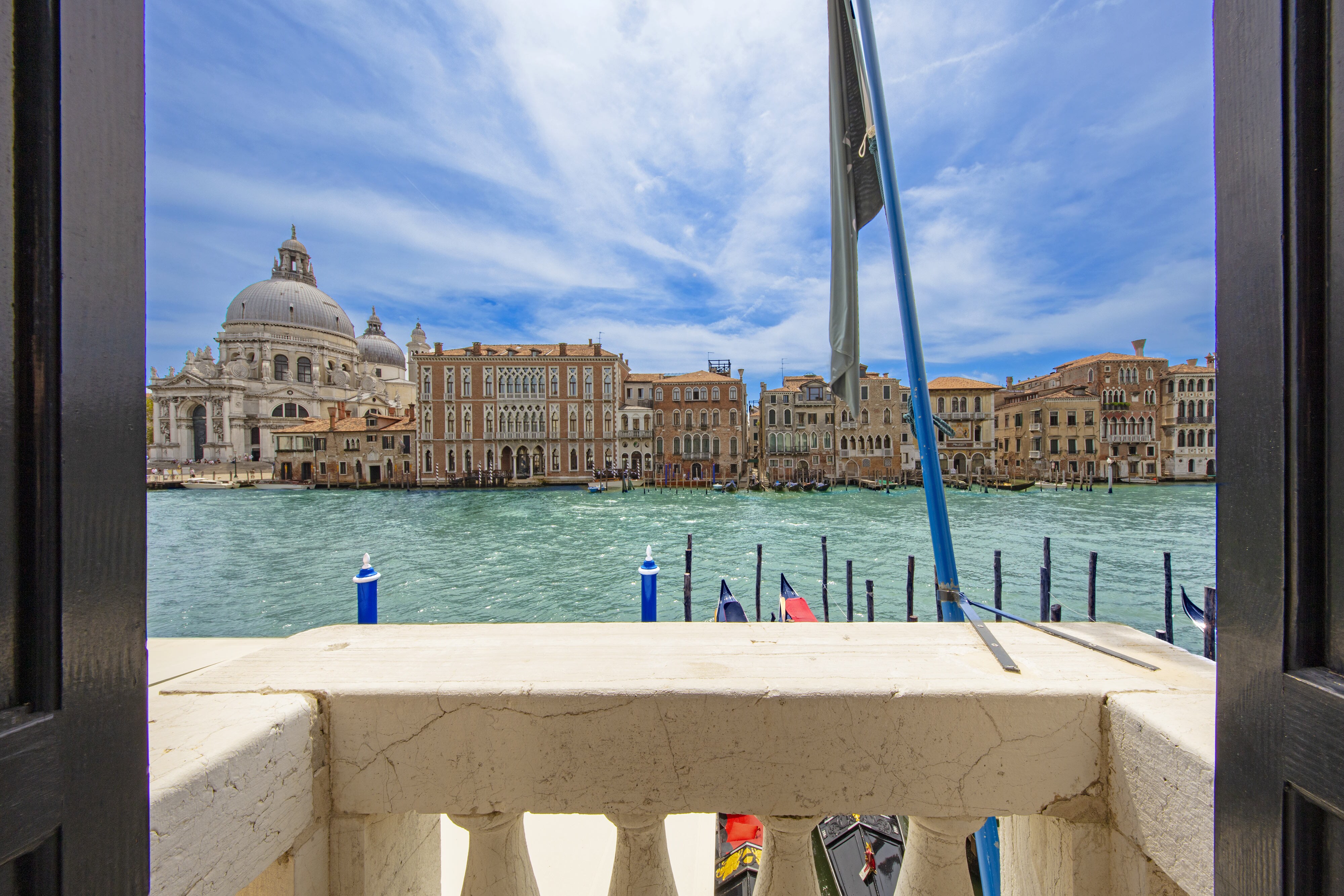 Guest room balcony overlooking the canal
