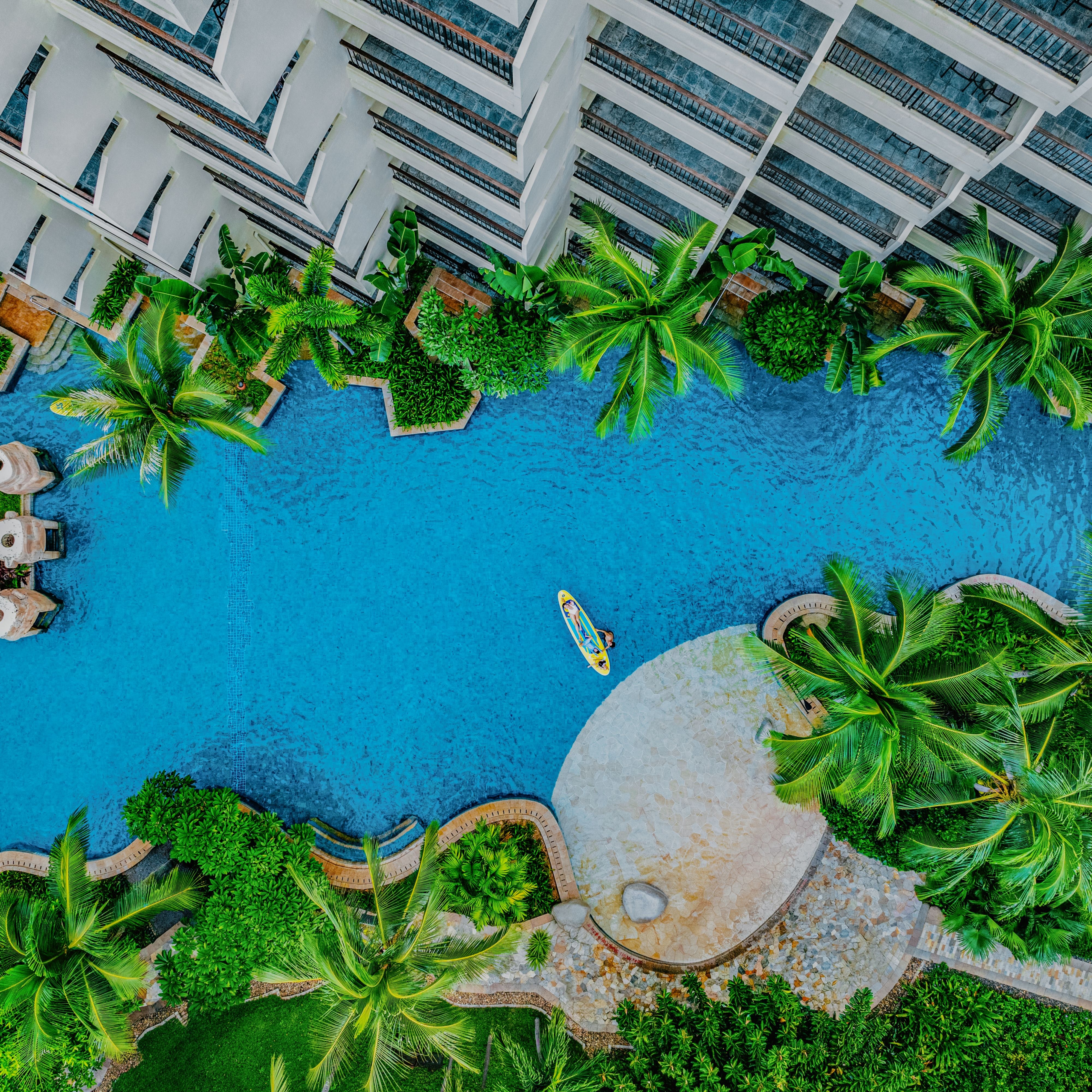 Pool aerial view at Sheraton 