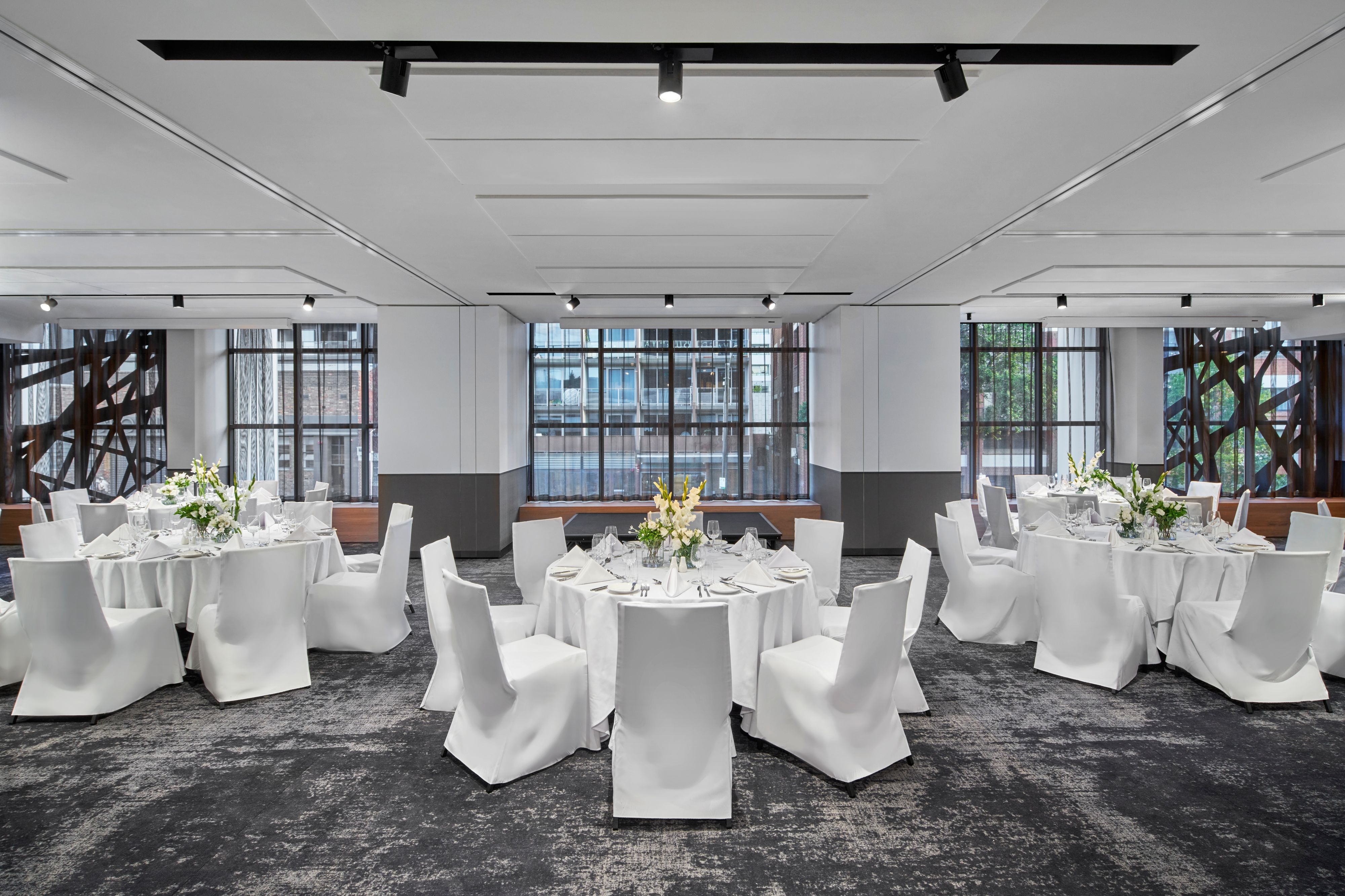 Meeting room banquet setup