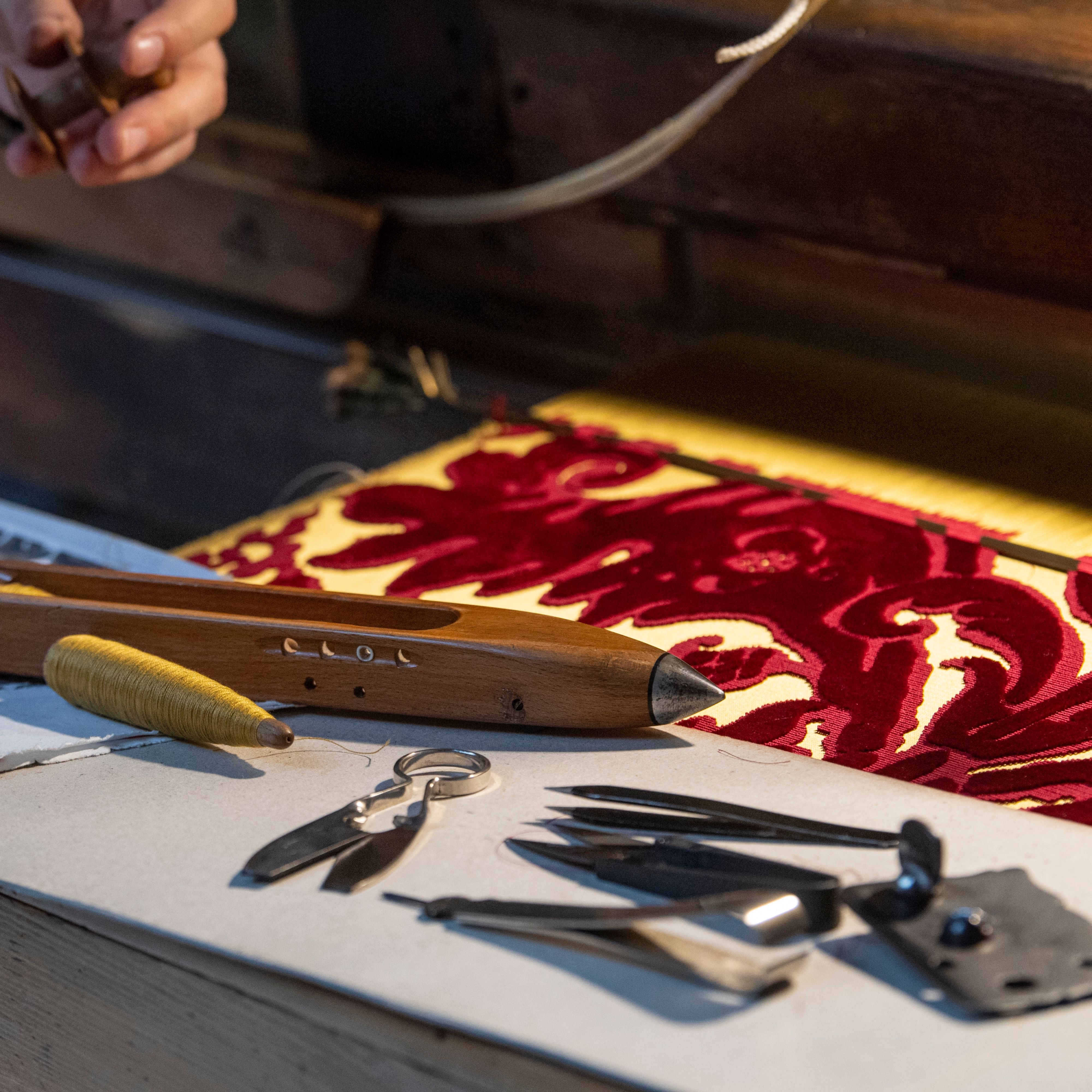 织布工的工作站